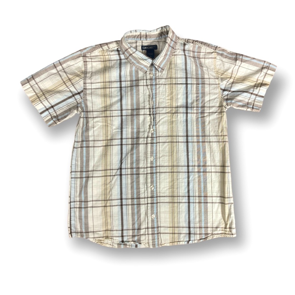 Cherokee shirt short sleeve y2k style college university preppy student